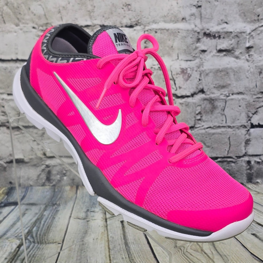 Nike Flex Supreme TR 3 Training Shoes Womens 11 Pink Silver Athletic Sneakers
